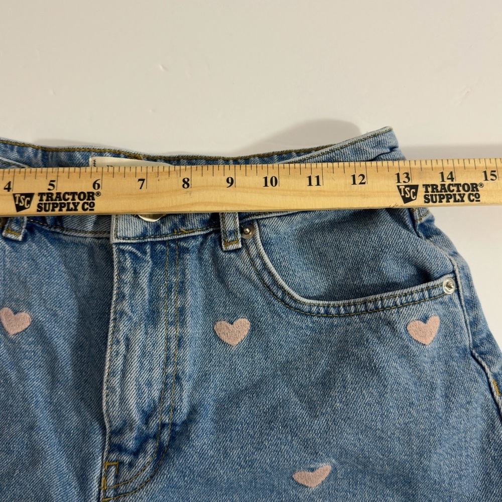 Harper Heritage Heart Patterned Denim Shorts women’s size small‎ - Picture 5 of 10